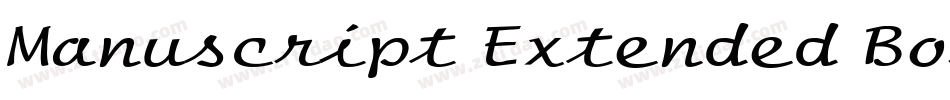 Manuscript Extended Bold字体转换